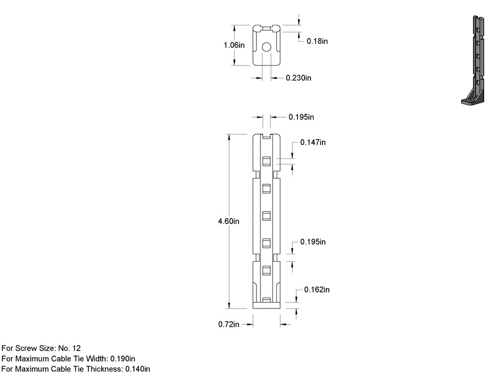 Standoff-Style Cable Tie Mount 3